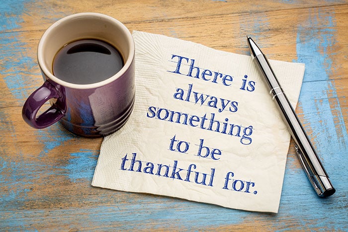 There is always something to be thankful for.